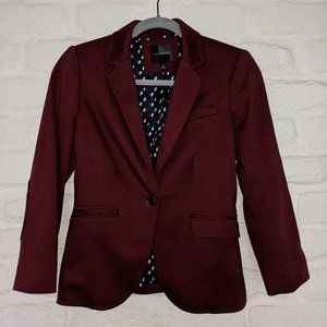 The Limited 3/4 sleeve ponte knit blazer (maroon)
